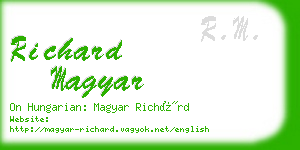 richard magyar business card